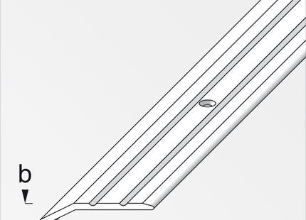 ALFER PROFILO DI CHIUSURA PIATTO ALLUMINIO ANODIZZATO OTTONE MM30X5 MT1