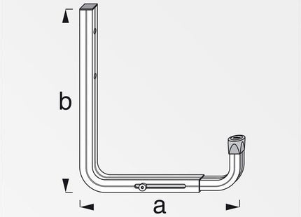 ALFER GANCIO PORTAVASO DA PARETE ALLUMINIO MM190-255 PORTATA MAX KG20