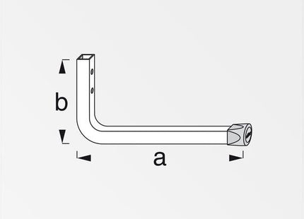ALFER GANCIO PER PARETE ACCIAIO ZINCATO