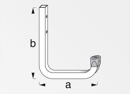 ALFER GANCIO PER PARETI ACCIAIO ZINCATO