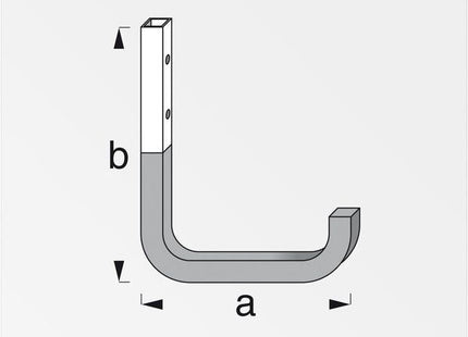 ALFER GANCIO PER PARETI ACCIAIO ZINCATO GOMMATO ROSSO