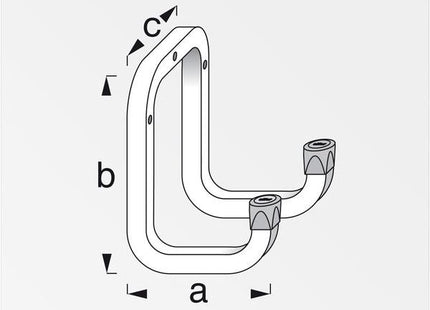 ALFER GANCIO PORTAUTENSILE DOPPIO ACCIAIO ZINCATO MM175 PORTATA KG20
