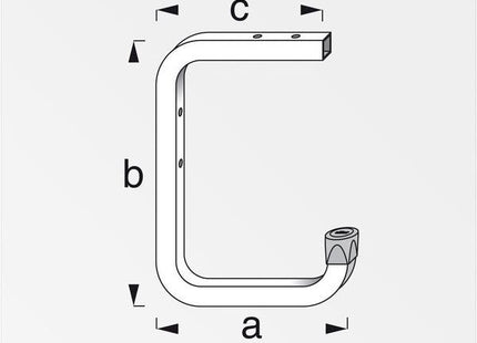 ALFER GANCIO PER PARETE/SOFFITTO ACCIAIO ZINCATO