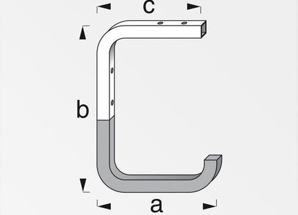 ALFER GANCIO PER PARETE/SOFFITTO ACCIAIO GOMMATO ROSSO