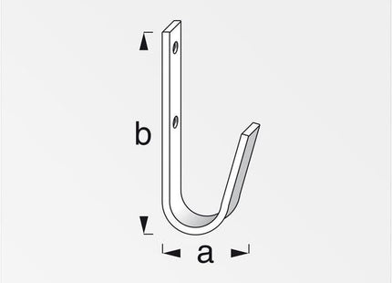 ALFER GANCIO PIATTO UNIVERSALE ACCIAIO ZINCATO MM 35 PORTATA KG30