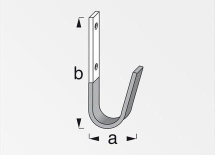 ALFER GANCIO PIATTO UNIVERSALE ACCIAIO GOMMATO ROSSO MM 35 PORTATA KG30