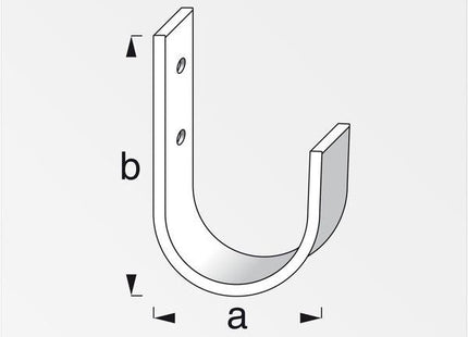 ALFER GANCIO PIATTO UNIVERSALE ACCIAIO ZINCATO MM 70 PORTATA KG55