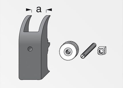 ALFER PROTEZIONE ANTITORSIONE IN PLASTICA NERA PER GANCI MM 16 PZ.2