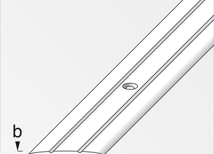 ALFER PROFILO DI RACCORDO ALLUMINIO ANODIZZATO ARGENTO MM37X2,5 MT2