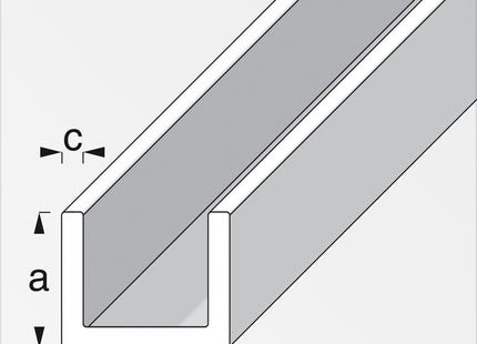 ALFER PROFILO A U PVC BIANCO MT.1