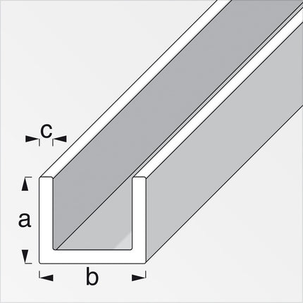 ALFER PROFILO A U PVC BIANCO MT.1