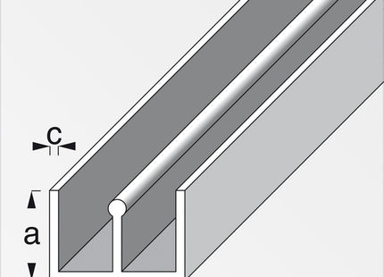 ALFER PROFILO GUIDA PVC BIANCO MT.1