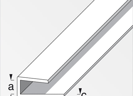 ALFER PROFILO PER BORDI 1 LATO PVC BIANCO MM 4x15x1 MT1