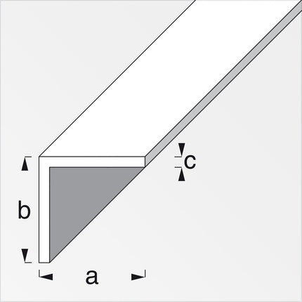ALFER ANGOLARE LATI UGUALI PVC BIANCO MT.2