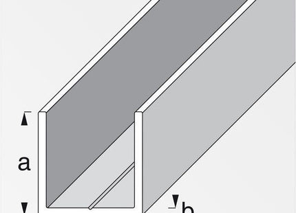 ALFER PROFILO QUADRATO A U PVC BIANCO MT.1