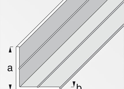 ALFER ANGOLARE LATI UGUALI SCANALATI PVC BIANCO MT.2,5
