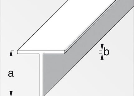 ALFER PROFILO QUADRATO A T PVC BIANCO MM19,5X1,5 MT2,5
