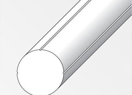 ALFER BARRA TONDA ALLUMINIO NATURALE CON SCANALATURE MT.1