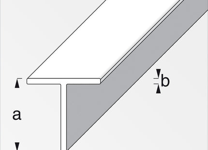 ALFER PROFILO QUADRATO A T ALLUMINIO NATURALE MT.1