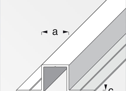 ALFER PROFILO QUADRATO A U 2 LATI 180° ALLUMINIO MM23,5X67,5X1,5 MT1