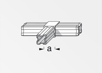 ALFER GIUNTURA A T A 90° A 3 PERNI NERA MM23,5