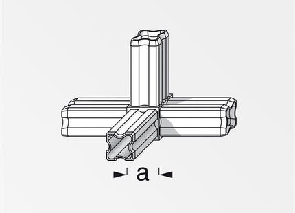 ALFER GIUNTURA A NODO A 90° 4 PERNI NERA MM23,5