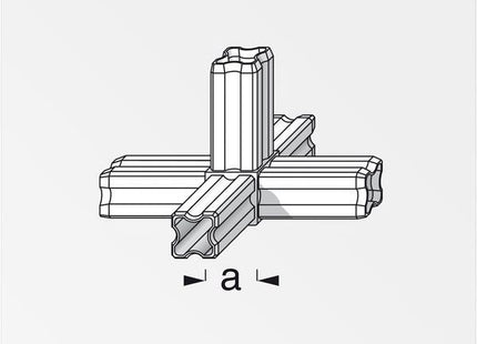 ALFER GIUNTURA A NODO A 90° 5 PERNI NERA MM23,5