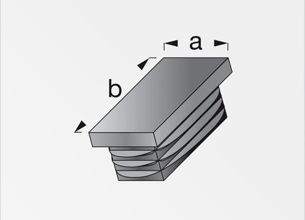 ALFER TAPPI A LAMELLE RETTANGOLARI PLASTICA NERO CONF.PZ 2