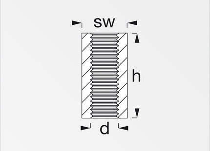 ALFER GIUNTI ESAGONALI ACCIAIO ZINCATO M 8 CONF.PZ 2