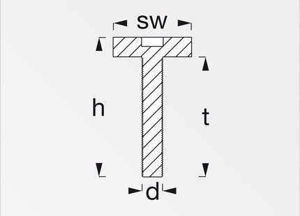 ALFER PIEDE DI REGOLAZIONE PVC/ACCIAIO M 8X46MM