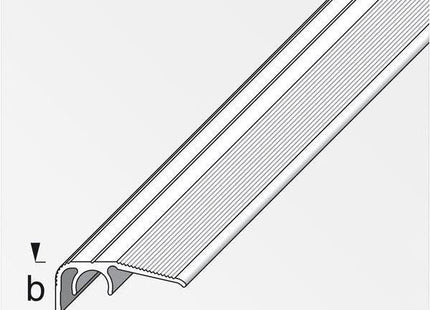 ALFER PROFILO DI CHIUSURA ALLUMINIO ANODIZZATO ARGENTO MM32X12,5 MT1