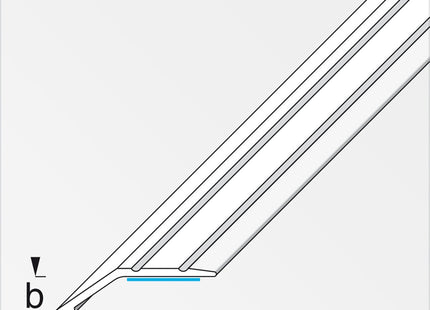 ALFER PROFILO DI COMPENSAZIONE ADESIVO ALLUMINIO ARGENTO MM34X8 MT2