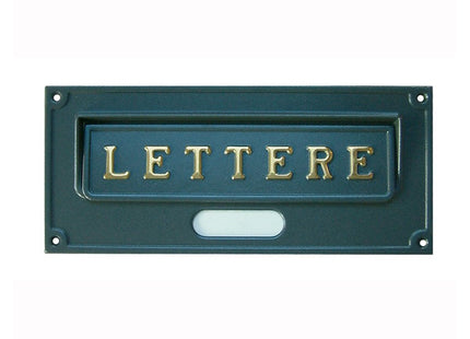 ALUBOX PLACCA BUCALETTERE ANTICA OTTONE A6 GRIGIA