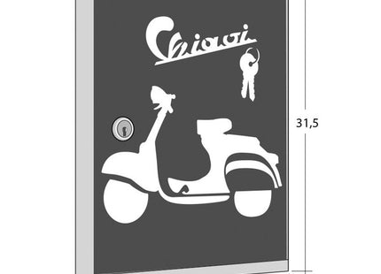 ALUBOX BACHECA CON 16 GANCI PER CHIAVI MIA SCOOTER