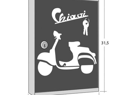 ALUBOX BACHECA CON 16 GANCI PER CHIAVI MIA GARAGE