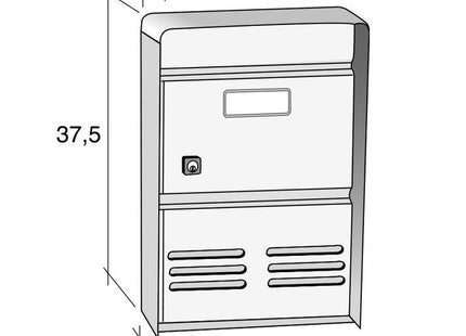 ALUBOX CASSETTA POSTALE MOD. DUBLO INOX TDL*