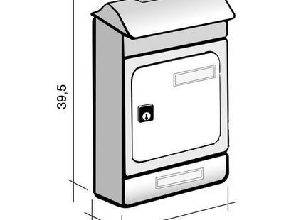 ALUBOX CASSETTA POSTALE MOD. UNOT MAXI COLORE GRIGIO