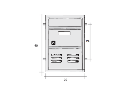 ALUBOX SPORTELLO DA INCASSO ALLUMINIO VERNICIATO GRIGIO