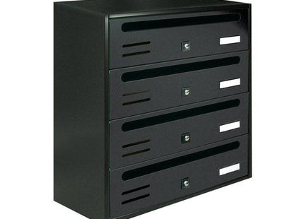 ALUBOX CASELLARIO POSTALE CUBO 4 POSTI ORIZZONTALE GRIGIO
