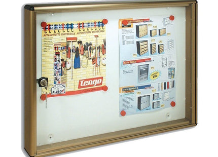 ALUBOX BACHECA PORTA AVVISI PER 2 FOGLI A4 BRONZO