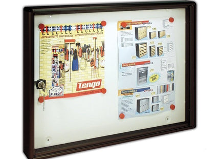 ALUBOX BACHECA PORTA AVVISI PER 2 FOGLI A4 GRIGIO GHISA