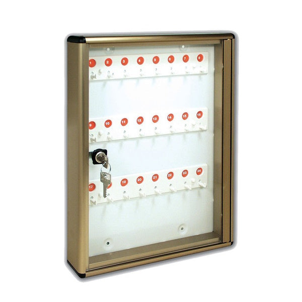 ALUBOX BACHECA CON 24 GANCI PER CHIAVI BRONZO