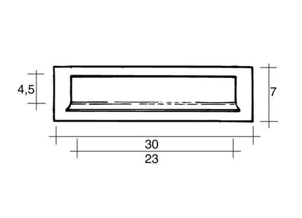 ALUBOX COPRIFERITOIA POSTALE IN OTTONE MOD. CFR