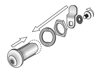 ALUBOX KIT SERRATURA TONDA + LEVETTE PER CASSETTE POSTALI