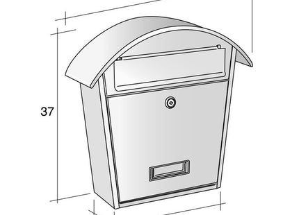 ALUBOX CASSETTA POSTALE MOD. CHALET COLORE GRIGIO