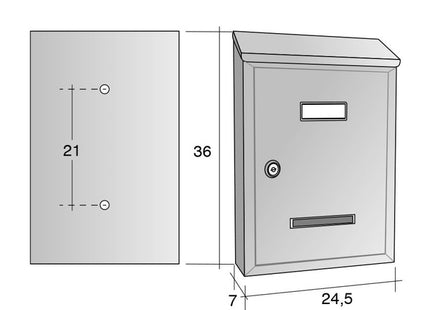 ALUBOX CASSETTA POSTALE MOD. PRIMA MAXI COLORE VERDE