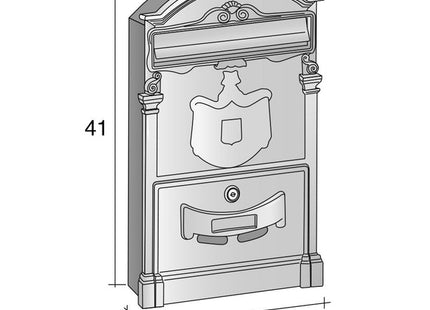 ALUBOX CASSETTA POSTALE MOD. REGIE POSTE COLORE GRIGIO