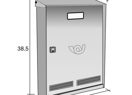ALUBOX CASSETTA POSTALE MOD. SIRIO COLORE GRIGIO