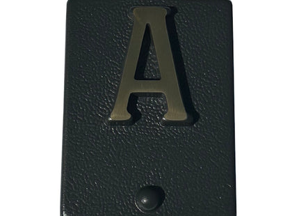 ALUBOX LETTERA CIVICA "A" IN OTTONE PER TARGA GRIGIO/OTTONE LUCIDO