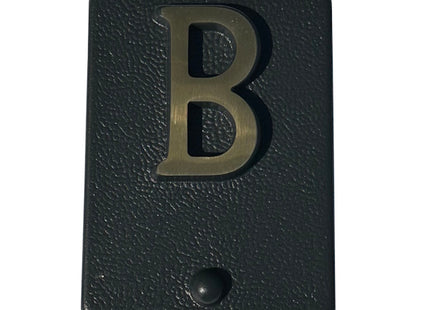 ALUBOX LETTERA CIVICA "B" IN OTTONE PER TARGA GRIGIO/OTTONE LUCIDO
